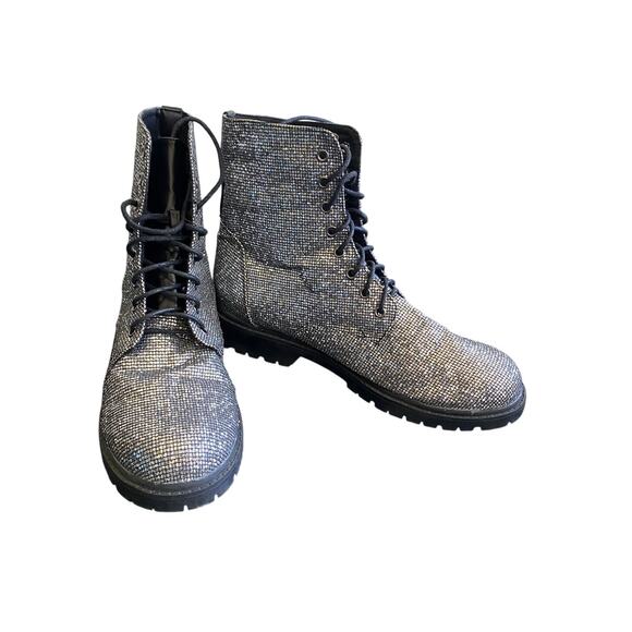 Reimot Sparkle Combat Style Boots Size EUR 41 US 8 - Picture 1 of 5